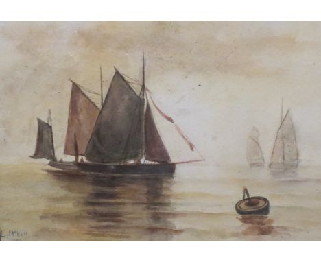 L MCKELL - WATERCOLOUR - SEASCAPE 9'X6.5'