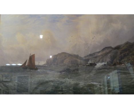 JOHN FAULKNER - WATERCOLOUR - SEASCAPE 27'X16'