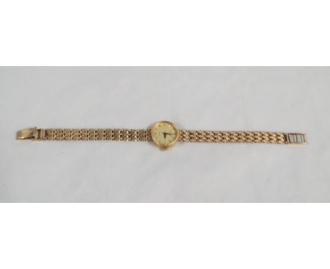 9 CARAT GOLD LADIES ROTARY WRIST WATCH 