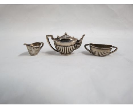 ANTIQUE SILVER MINIATURE TEA SERVICE 