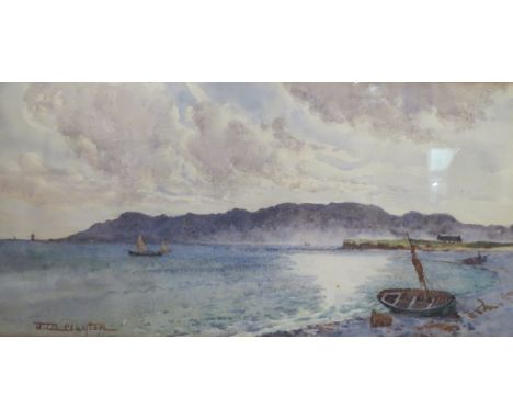 J CLAYTON - WATERCOLOUR - SEASCAPE 14'X7'