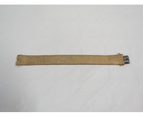 18CT GOLD MESH BRACELET BY GARRARD &amp; CO - RETAILERS TO H.M.THE QUEEN