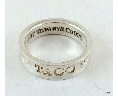 Genuine Tiffany silver ring size R