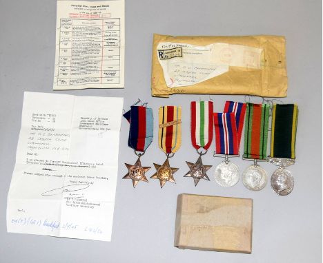 An impressive WW2 Medal group consisting of the 39/45 Star, Africa Star with 1st Army clasp, Italy Star, War Medal, Defence M