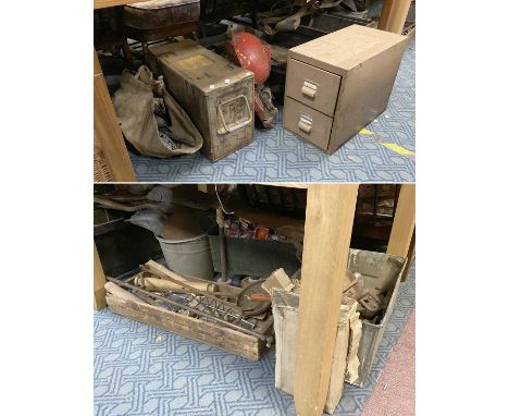 COLLECTION OF BOXES WITH TOOLS