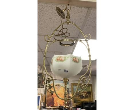 ART NOUVEAU GAS LAMP - CONVERTED TO ELECTRIC
