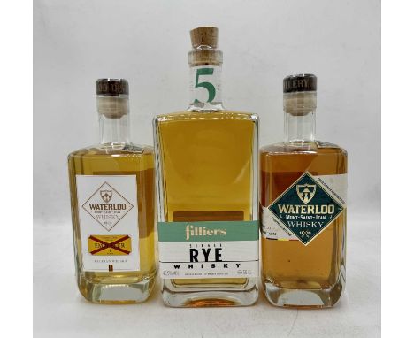 Filliers 5YO Rye Whisky 50cl (2)Waterloo Empereur Cognac Cask Finish 50cl (1)Waterloo The Brancardier Single Grain Whisky Bat