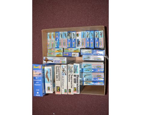 Revell model constructor kits: scales to include: 1:72, 1:100; 1:32; and 1:144.  (31)
