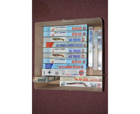 Airfix model constructor kits: 1:144 scale, nine series 4 Aircraft; six series 3 Aircraft, all Commercial.  (15)