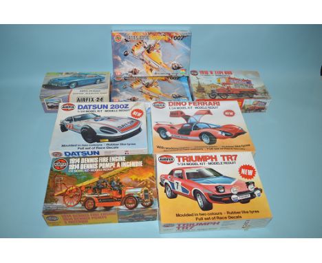 Airfix model constructor kits, vehicles, to include: James Bond Auto Gyro, 1:24 scale, 14401 (2), Aston Martin DB6, series 6,