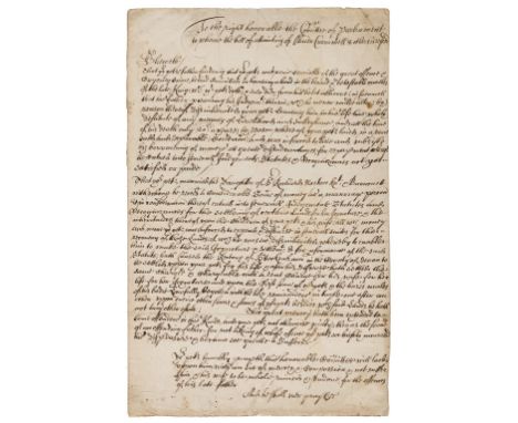 Regicide.- Norton (Sir Gregory, first Baronet, politician and regicide, c. 1603-52).- To the right honourable the Comittee of