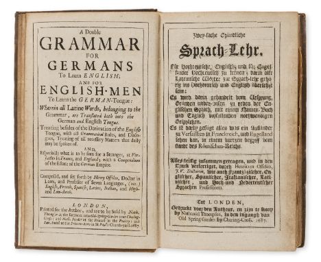 German Grammar.- Offelen (Heinrich) A Double Grammar for Germans to Learn English; and for English-men to Learn the German-To