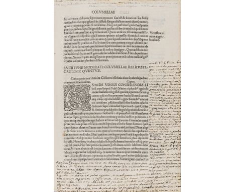 Agriculture.- Cato (Marcus Porcius), Varro, Columella and Palladius. Scriptores rei rusticae, edited by Philippus Beroaldus a