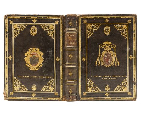 Malta.- Binding.- Sovereign Military Order of Malta.- Gli Statuti della Sacra Religione di S. Gio: Gierosolomitano. Tradotti 
