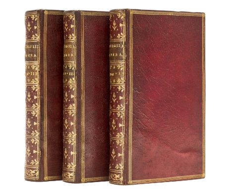Bindings.- Virgilius Maro (Publius) Opera, 3 vol., 18 engraved plates by Duflos after Cochin, engraved head- and tail-pieces 