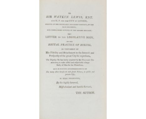 Boxing.- Barry (Edward) Theological, philosophical, and moral essays. on...celibacy, wedlock, Seduction, Pride, Duelling, Sel