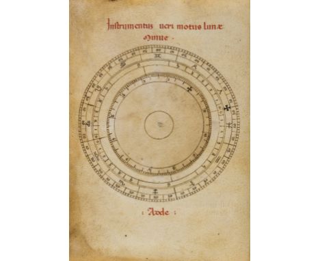 Astronomical manuscript.- Kalendarium cum Tabulis Astronomicis; Tabula Regionum; Tabula Eclipsium Solis et Lunae; and other a