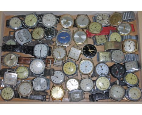 A collection of 45 mixed vintage mainly mechanical gents and ladies wristwatches including Rotary, Sekonda, Timex, Kienzle, I