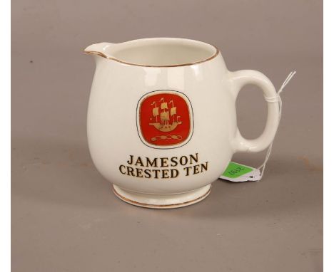 Jameson Arklow White Ceramic Jug, Crested Ten.10cm#2197