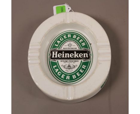 Heineken White Ceramic Ashtray21cm#2086