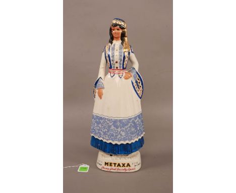 Metaxa Greek Liqueur Ceramic Statue Hand Painted46x17cm#2169