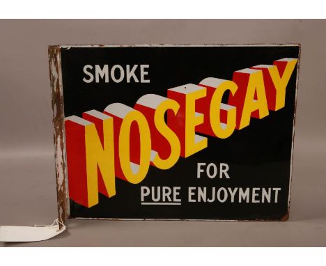 Smoke Nosegay Double Sided Enamel Sign36x46cmReserve: £250#2106