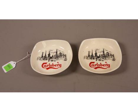 2 Ceramic Carlsberg Dishes14cm#2075