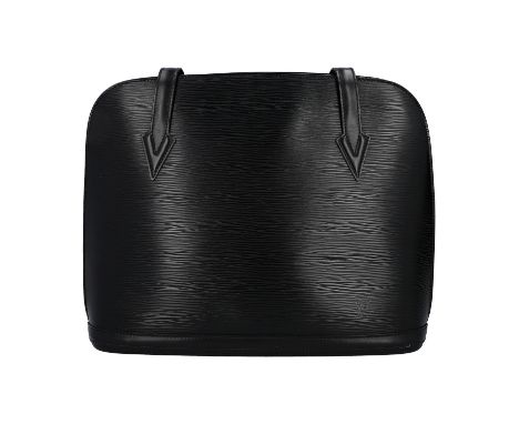   LOUIS VUITTON VINTAGE Henkeltasche "LUSSAC", Koll.: 1996.  Schwarze Epi Leder Serie mit goldfarbener Hardware, Doppelhenkel