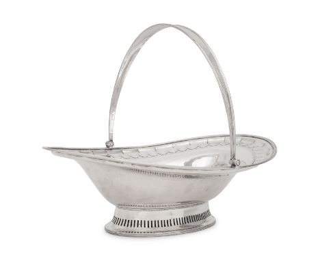 An Irish George III Silver Centerpiece BasketRichard Sawyer, Dublin, 1799hallmarked for Sterling on body and handle38 ozt 6 d