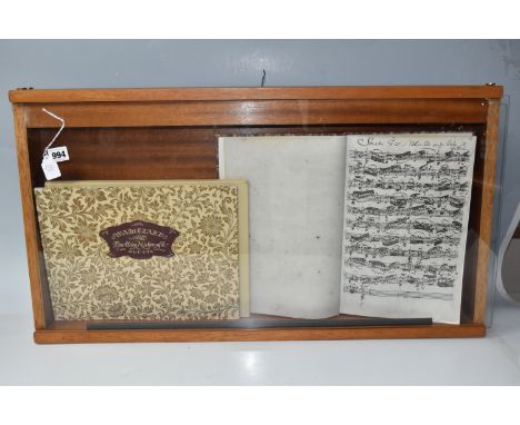 CASED MODERN FACSIMILE PRINTS OF MOZART AND BACH COMPOSITIONS to include a hardback copy of Bach's 'Sei Solo a Violina' publi