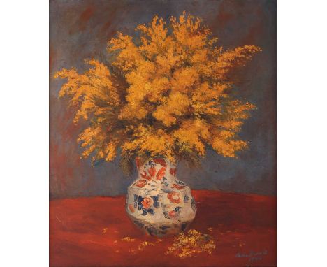 Nadia Benois (Russian 1896-1975) Still life of Mimosa signed and dated 'Nadia Benois/1940' (lower right) oil on canvas 59 x 5