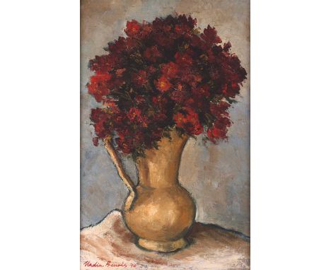 Nadia Benois (Russian 1896-1975) Still life of flowers in a jug  signed and dated 'Nadia Benois 40' (lower left)  oil on canv
