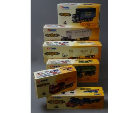 Six Corgi Classics Limited Edition 1:50 scale die-cast 'Whisky Collection' models of commercial vehicles, all mint boxed, (6)