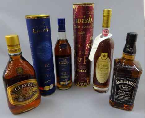 Chateau De Montifaud Cognac, Fine Petit Champagne VSOP, and Comte De Lauvia  Armagnac aged 12 years both 700ml 40%vol in tube