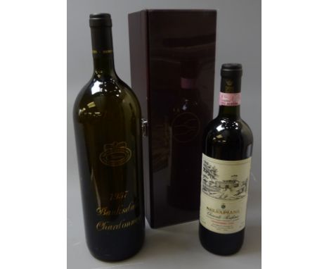 Brown Bros. Milawa Vinyard Australia, Banksdale Chardonnay 1977, magnum and Selvapiana Chianti Reufina Vendemmia 2004, 70ml 1