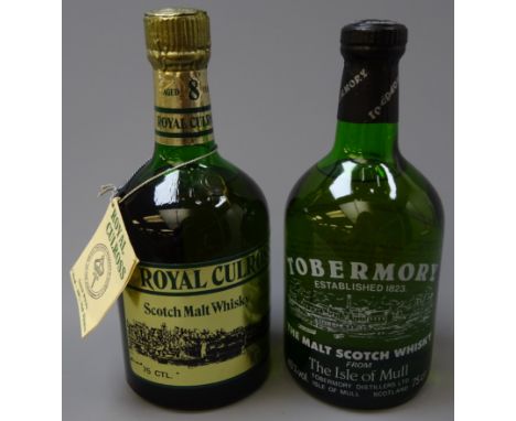 Tobermory Malt Scoth Whisky, 40%vol and Royal Culross Scotch Malt Whisky, aged 8 years, 43 GL, with swing ticket, lacks red s