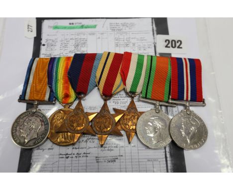 Royal Navy WW1 / WW2 group 2SS-8793 R W Mussell Ord. RN with paperwork, served on Monitor 25.
