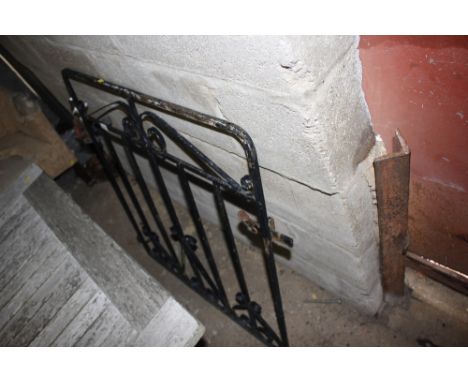A metal garden gate