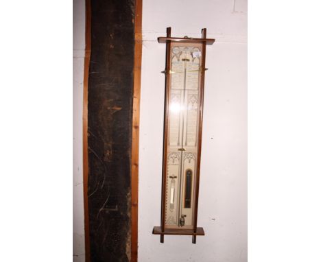 A well reproduced Admiral Fitzroy barometer in oak case