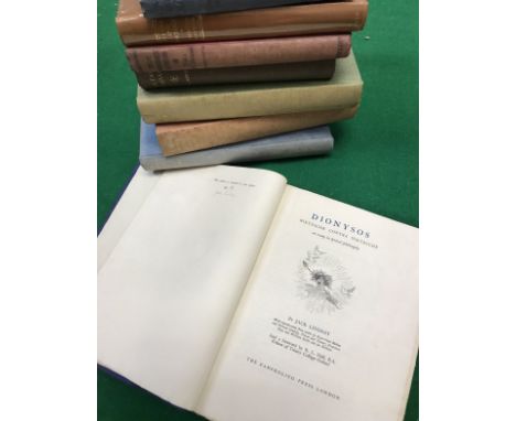 JACK LINDSAY "Dionysos Nietzsche Contra Nietzsche", 1st Edition published The Fanfrolico Press, London, limited edition 89/50