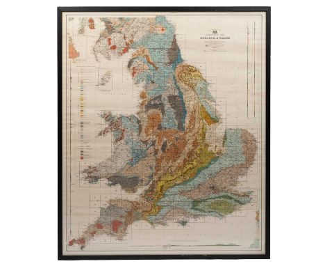 Geikie, Archibald'Geological Map of England and Wales reduced chiefly from the Ordnance and Geological surveys... topography 