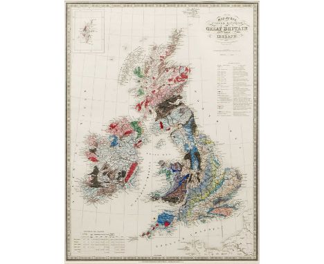 James WyldGeological map of the United Kingdom of Gt Britain and Ireland, lithograph, 48 x 36cm, and one further similar - 'G