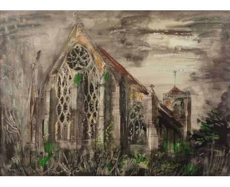 After John PiperDorchester Abbey, print in colours, 56 x 77cm