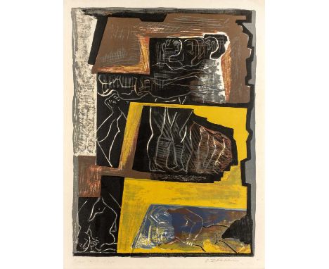 Ossip Zadkine (1870-1967)The Dream, 1955, signed in pencil, artist's proof screen print, 64 x 49.5cm  Minor time staining to 