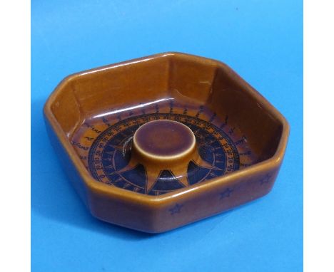 A Dunhill Ashtray, in the form of a Compass, factory marks to base, 12cm diameter. 