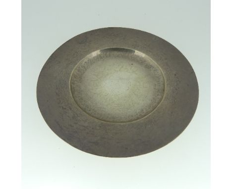 Church Silver; A George V silver Paten, by&nbsp;Tudor Art Metal &amp; Plating Co., hallmarked London, 1928, of plain circular