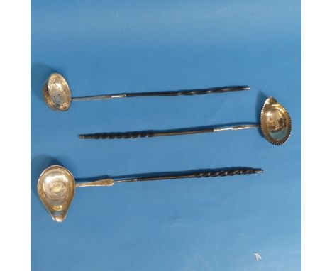 A George III silver Toddy Ladle, by&nbsp;Samuel Godbehere &amp; Edward Wigan, hallmarked London, 1792, the oval bowl with sin