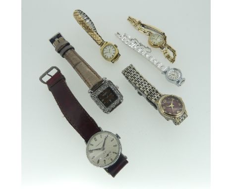 A gentleman's vintage Roamer Wristwatch, together with five other wristwatches including a lady's 14k gold Cordella wristwatc