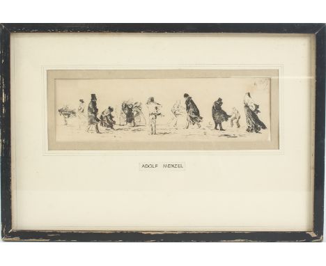 A small etching by Adolf Menzel.