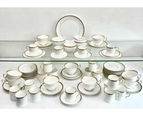 A Royal Worcester &lsquo;Viceroy&rsquo; pattern part tea and coffee service &ndash; white and gilt, comprising nineteen coffe